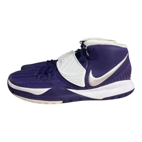 Nike Mens Kyrie 6 TB White & Purple Basketball Sneakers Size 18 Shoes CW4142-501 main image 4